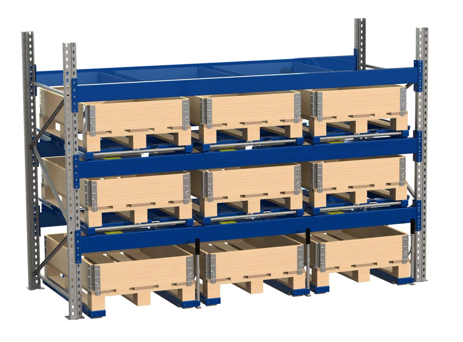 Pallet racking pull out unit
