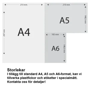 Warehouse label, A5, yellow, 180g oppressed, Swedish, 100 pieces/packaging - Image 2