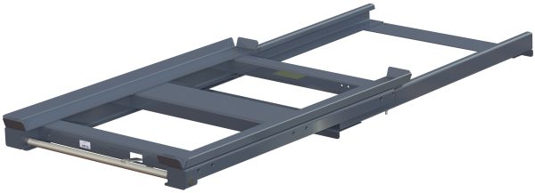 Pull-out unit for pallet rack with 70% extension ,1000 kg load capacity, rear-loaded, short-side handled hmu