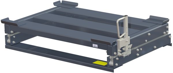 Pull-out unit for pallet rack with 100% extension ,1000 kg load capacity, rear-loaded, long-side handled hmu - image 2