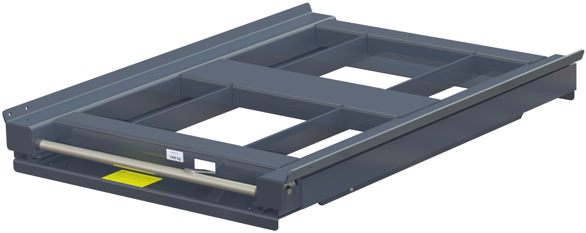Pull-out unit for pallet rack with 70% extension ,1200 kg load capacity, rear-loaded, short-side handled eur-pallet - image 2