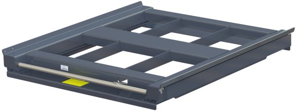 Pull-out unit for pallet rack with 70% extension ,1200 kg load capacity, front-loaded, short-side handled fin-pallet - image 2