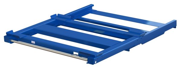Pull-out unit for pallet rack with 70% extension ,1200 kg load capacity, front-loaded, long-side handled hmu