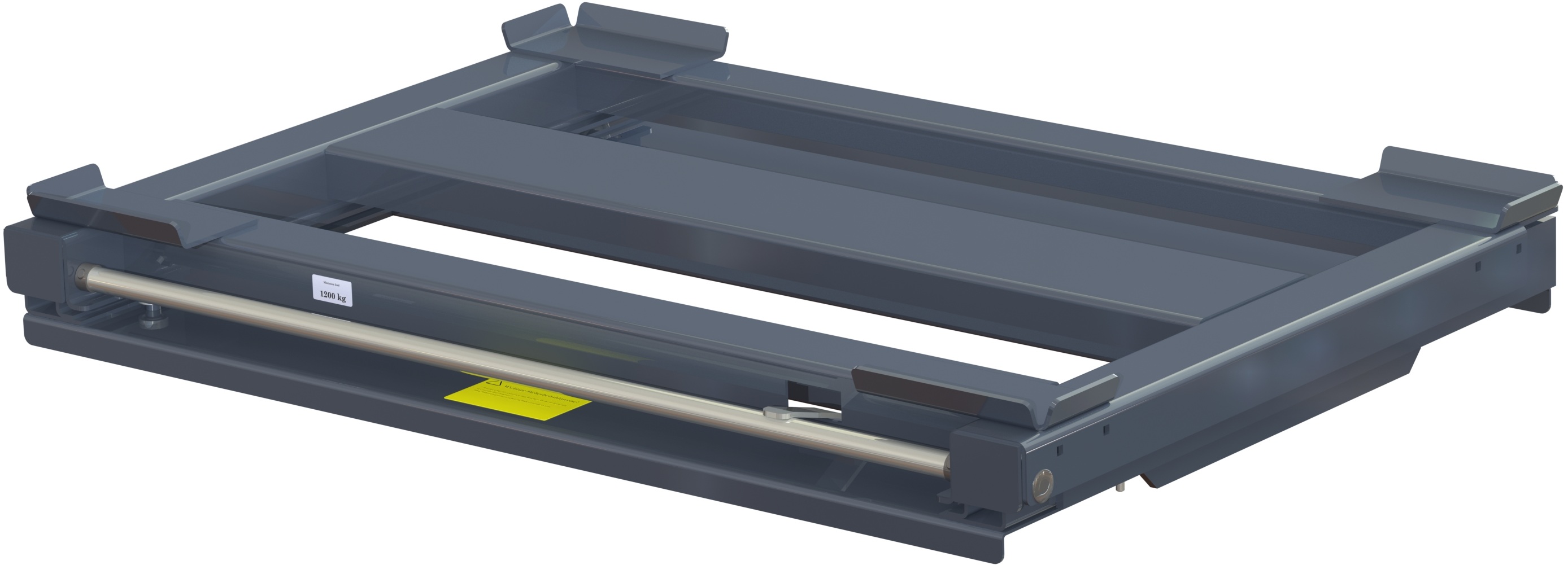 Pull-out unit for pallet rack with 70% extension ,1200 kg load capacity, front-loaded, long-side handled hmu - image 2