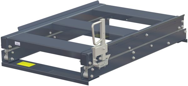 Pull-out unit for pallet rack with 70% extension ,1500 kg load capacity, rear-loaded, short-side handled eur-pallet - image 2