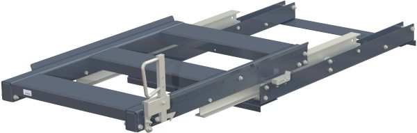 Pull-out unit for pallet rack with 70% extension ,1500 kg load capacity, rear-loaded, short-side handled eur-pallet