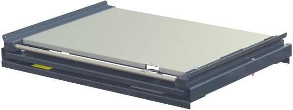 Steel shelf panel pull-out unit 300/600kg lshfor 300 and 600kg unit, long-side handled - image 2