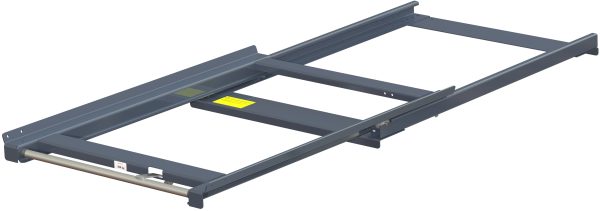 Beam-mounted pull-out unit for eur pallet with 70% extension capacity, 300 kg load capacity, w=830 d=1200