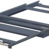 Pull-out unit for pallet rack with 100% extension ,300 kg load capacity, Rear-loaded, short-side handled FIN-pallet