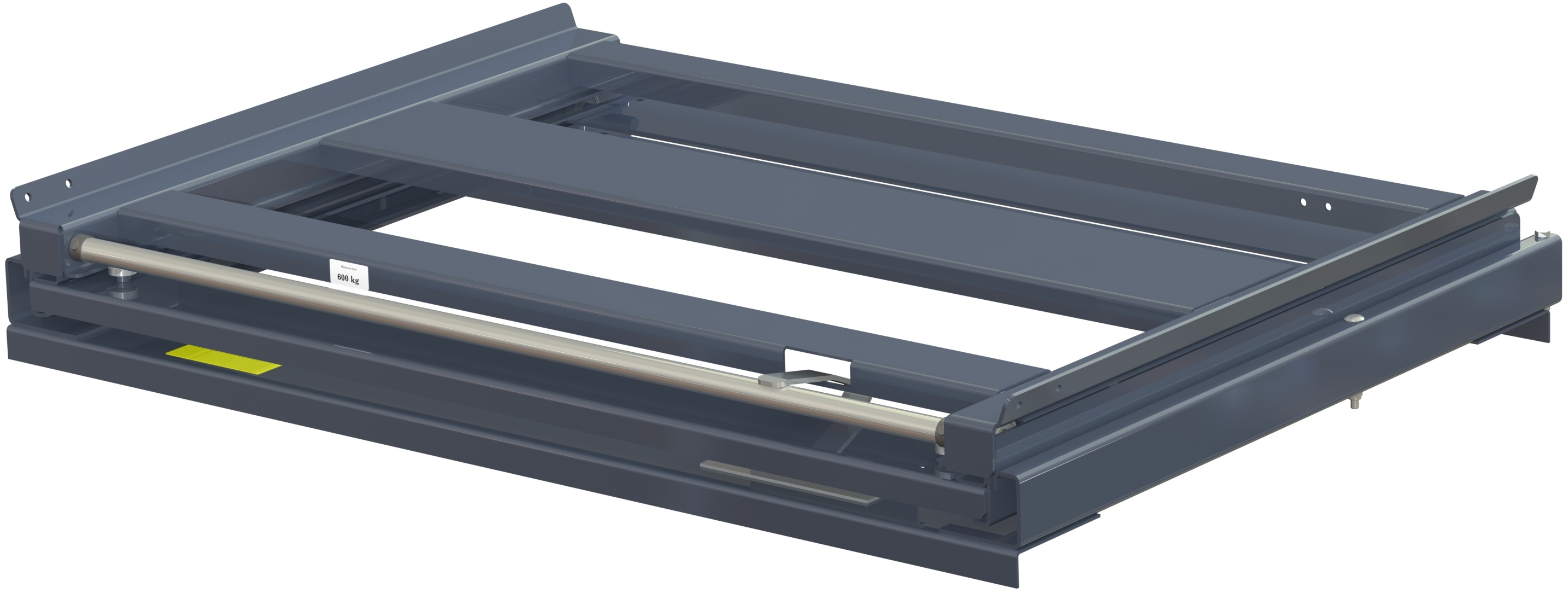 Pull-out unit for pallet rack with 100% extension ,600 kg load capacity, front-loaded, long-side handled eur-pallet - image 2