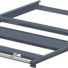 Pull-out unit for pallet rack with 70% extension ,600 kg load capacity, Rear-loaded, long-side handled EUR-pallet
