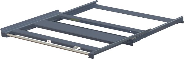 Pull-out unit for pallet rack with 70% extension ,600 kg load capacity, rear-loaded, long-side handled eur-pallet