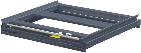 Pull-out unit for pallet rack with 100% extension ,600 kg load capacity, front-loaded, long-side handled fin-pallet - image 2