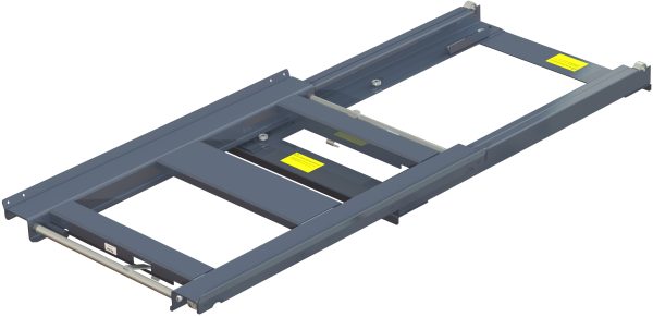 Pull-out unit for pallet rack with 70% extension two-way ,800 kg load capacity, two way loaded, short-side handled eur-pallet