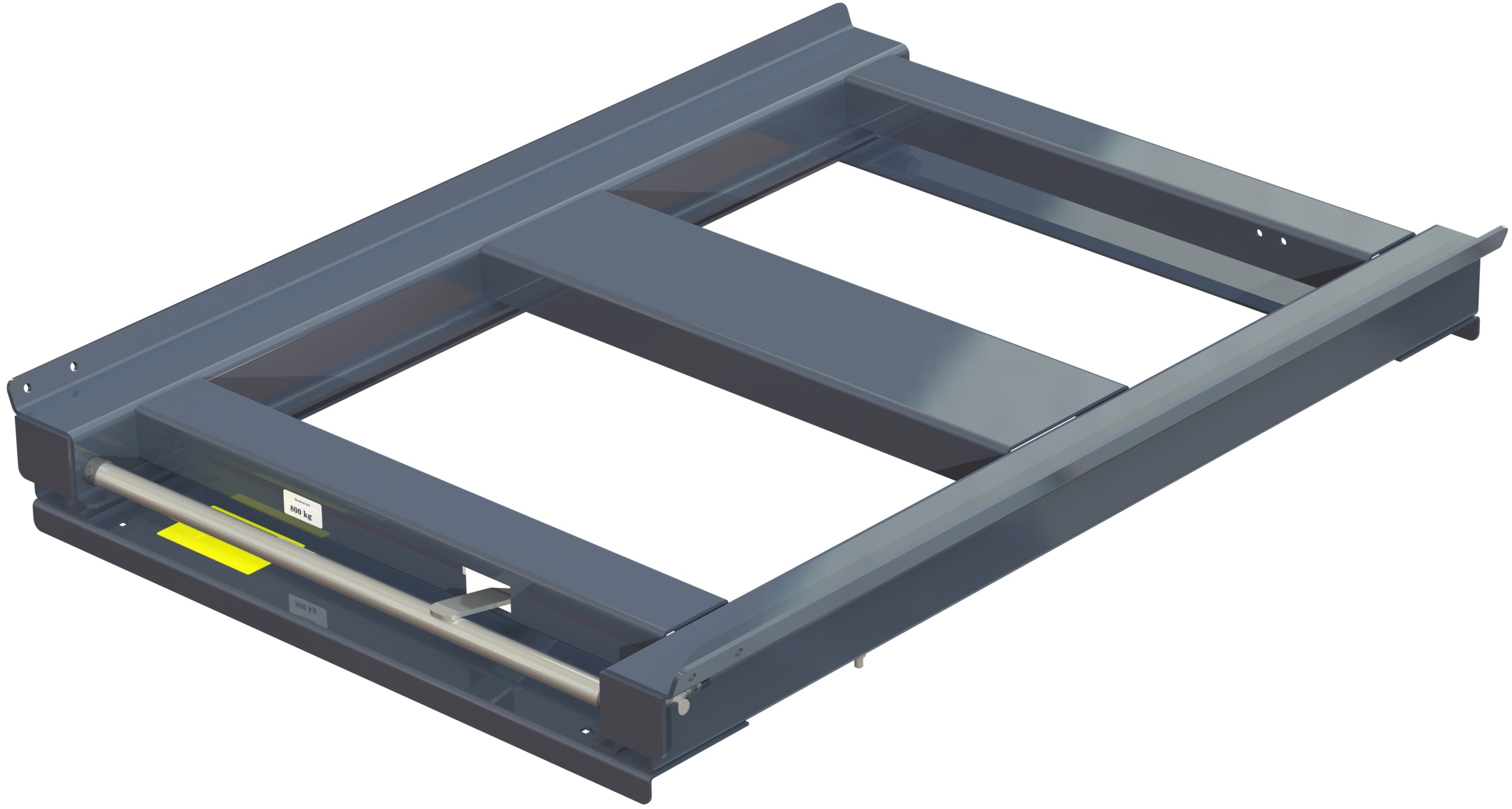 Pull-out unit for pallet rack with 70% extension ,800 kg load capacity, rear-loaded, short-side handled eur-pallet - image 2