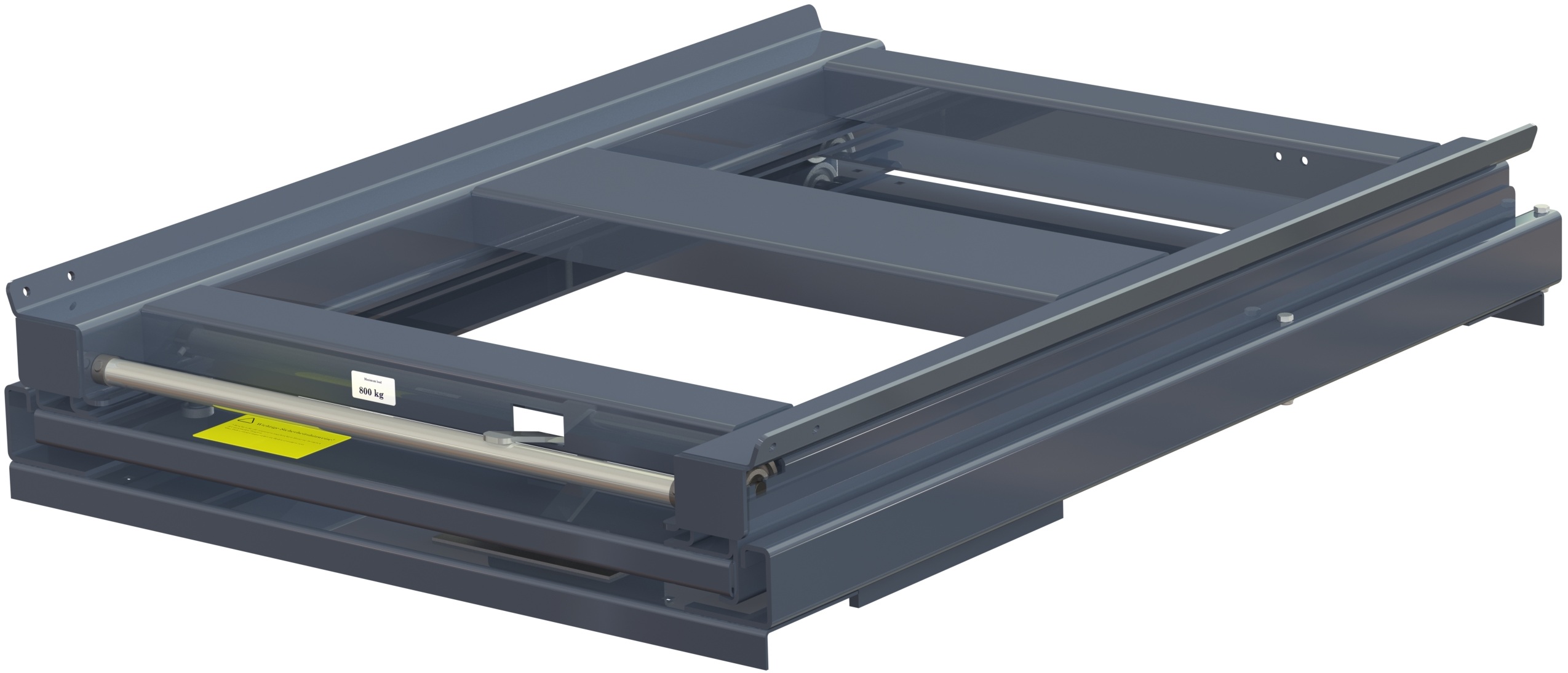 Pull-out unit for pallet rack with 100% extension ,800 kg load capacity, rear-loaded, short-side handled eur-pallet - image 2