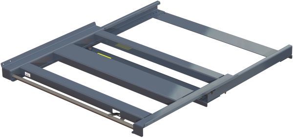 Pull-out unit for pallet rack with 70% extension ,800 kg load capacity, rear-loaded, long-side handled eur-pallet