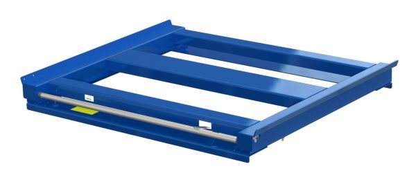 Pull-out unit for pallet rack with 70% extension ,800 kg load capacity, front-loaded, long-side handled fin-pallet - image 2
