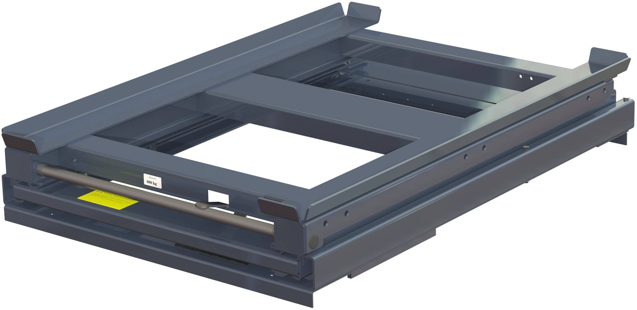 Pull-out unit for pallet rack with 100% extension ,800 kg load capacity, front-loaded, short-side handled hmu - image 2