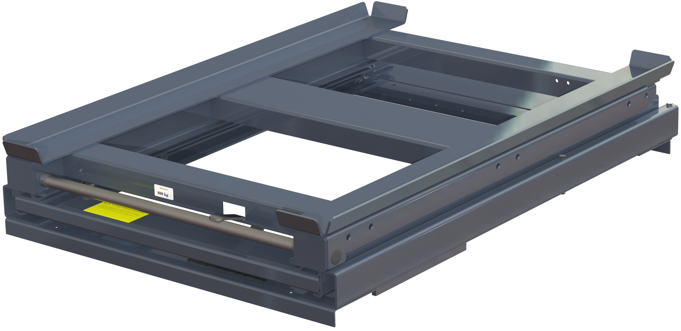 Pull-out unit for pallet rack with 100% extension ,800 kg load capacity, rear-loaded, short-side handled hmu - image 2