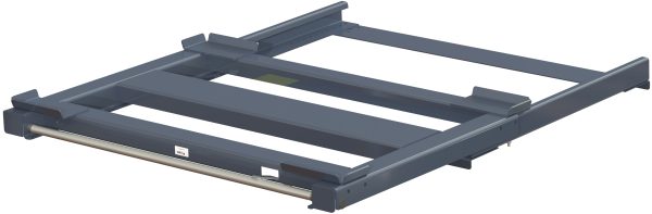 Pull-out unit for pallet rack with 70% extension ,800 kg load capacity, front-loaded, long-side handled hmu