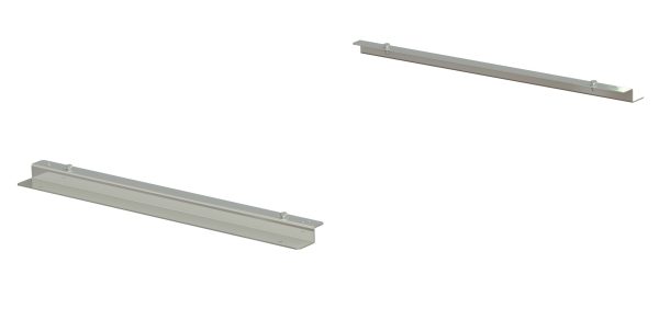 Low floor mounting profiles for short-side handled beam-mounted pull-out units, 35 mm height, galvanized steel (max 1000 kg load capacity) - image 2