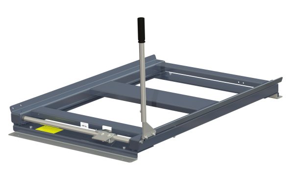 Low floor mounting profiles for short-side handled beam-mounted pull-out units, 35 mm height, galvanized steel (max 1000 kg load capacity)