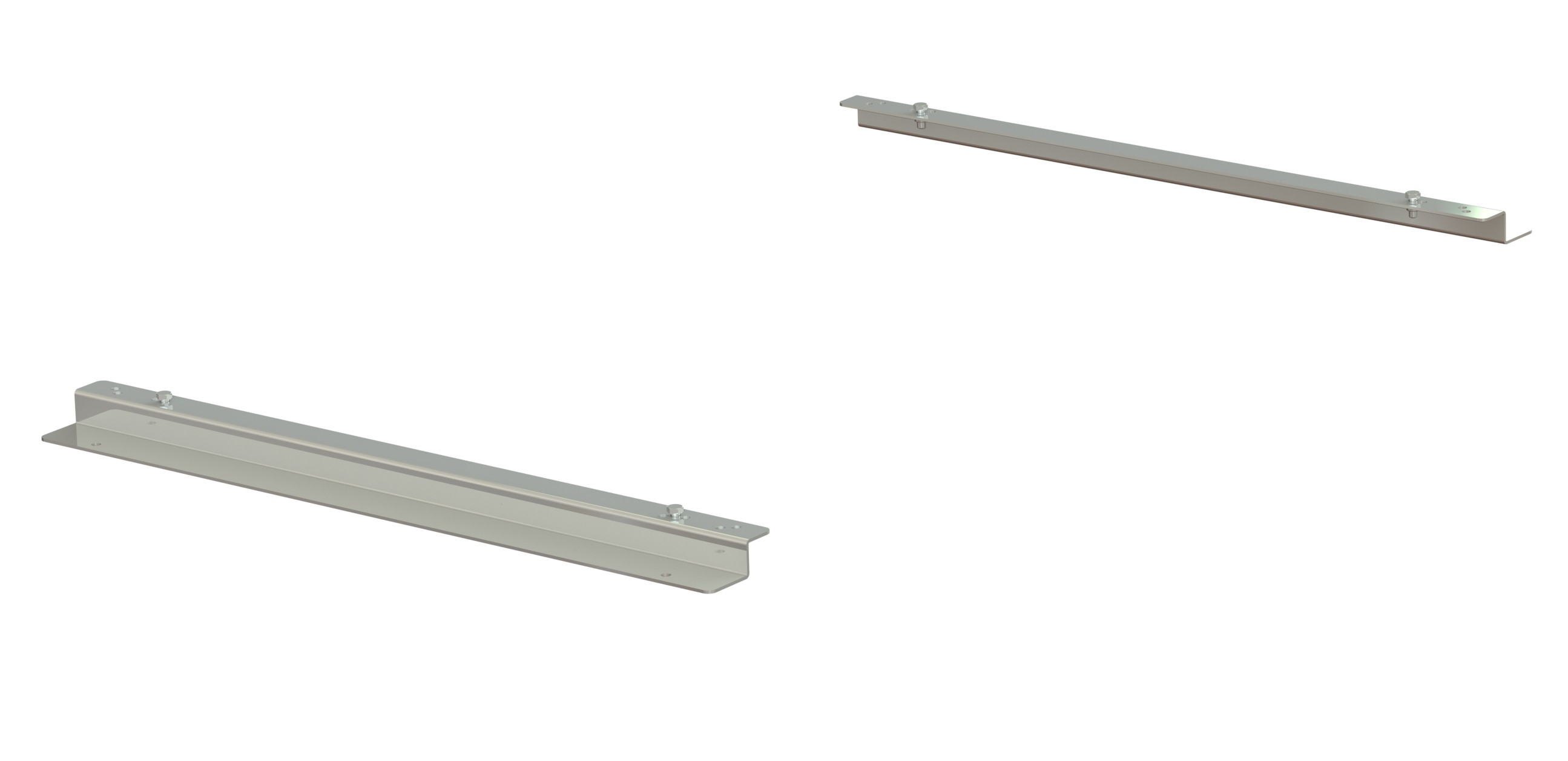 Low floor mounting profiles for short-side handled beam-mounted pull-out units, 35 mm height, galvanized steel (max 1000 kg load capacity) - image 2
