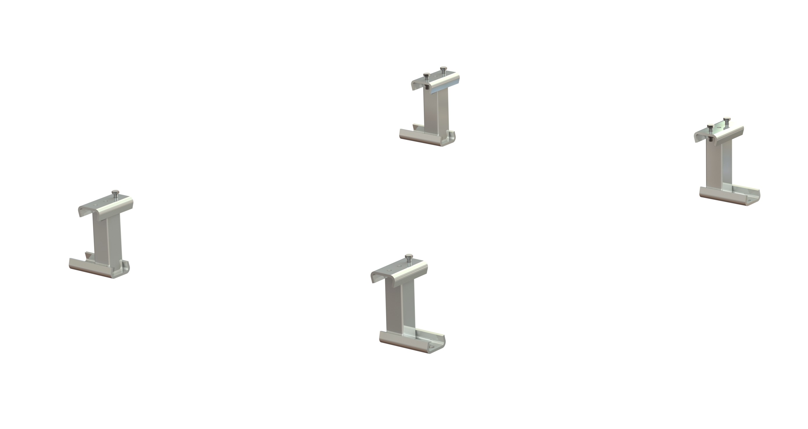Fotsats balkmonterad utdragsenhet, h=150  mm 800 kg för balkmodeller - image 2