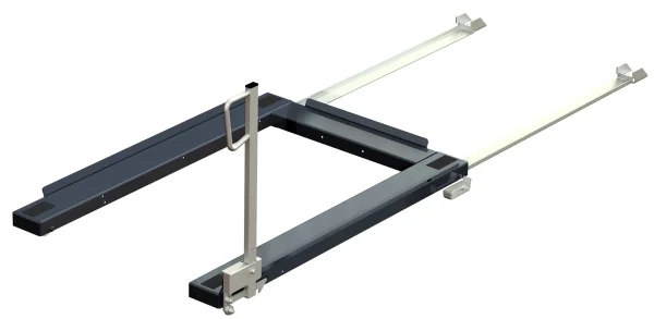 Golvmonterad utdragsenhet, 1200 kg, frontmatad, eur-pall med kortsideshantering