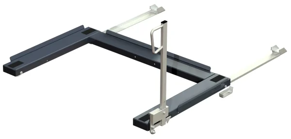 Golvmonterad utdragsenhet, 1200 kg, frontmatad, eur-pall med långsideshantering