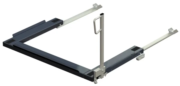 Golvmonterad utdragsenhet, 1200 kg, baklastad, eur-pall med långsideshantering