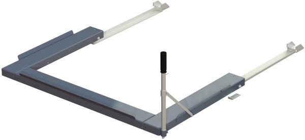 Floor mounted pull-out unit ,1000 kg, rear-loaded, long-side handled eur-pallet