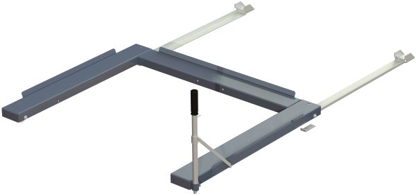Golvmonterad utdragsenhet, 1000 kg, frontmatad, fin-pall med långsideshantering
