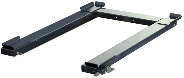Golvmonterad utdragsenhet, 800 kg, frontmatad, hmu med kortsideshandtag
