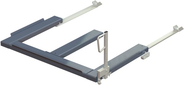 Floor mounted pull-out unit ,1500 kg, rear-loaded, long-side handled eur-pallet