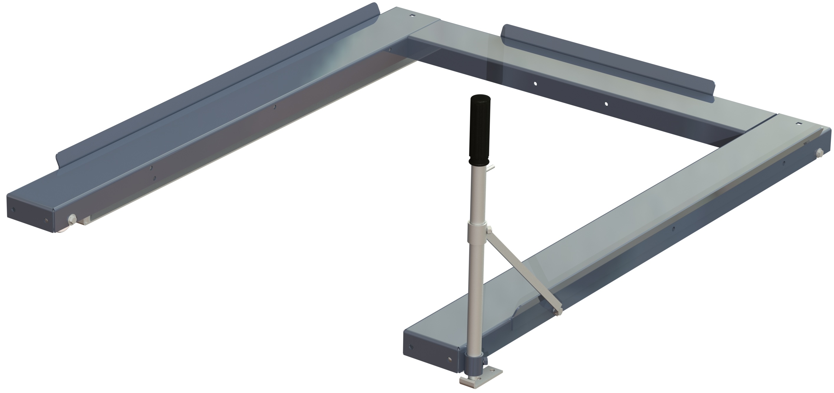 Floor mounted pull-out unit ,800 kg, front-loaded, short-side handled fin-pallet - image 2