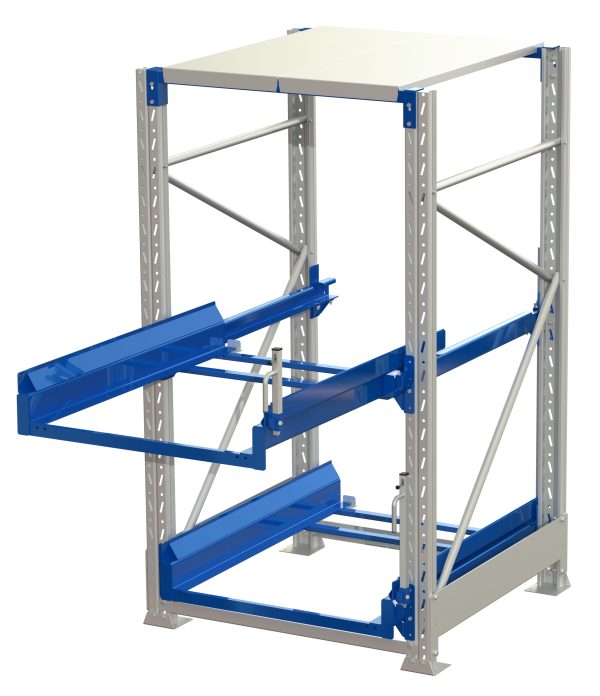 Pallet storage unit, 2 pull-out units, 600kg 70%, ral 5010