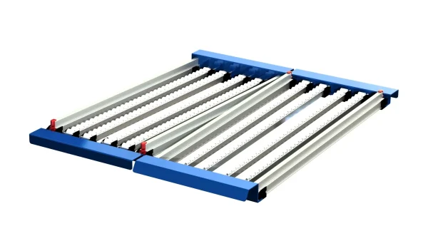 15 901xxxx tur och returplan x kanaler b470 mm d1100 mm rullister avdelare stopp