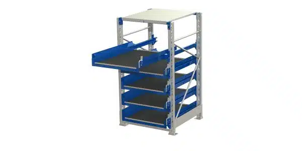 Tool storage unit(tsu), 5 shelves, 600kg 70% extendable, with tip cover lock