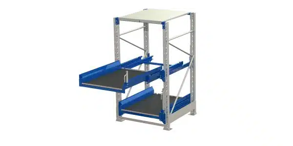 Tool storage unit(tsu), 2 shelves, 600kg 100% extendable, with tip cover lock