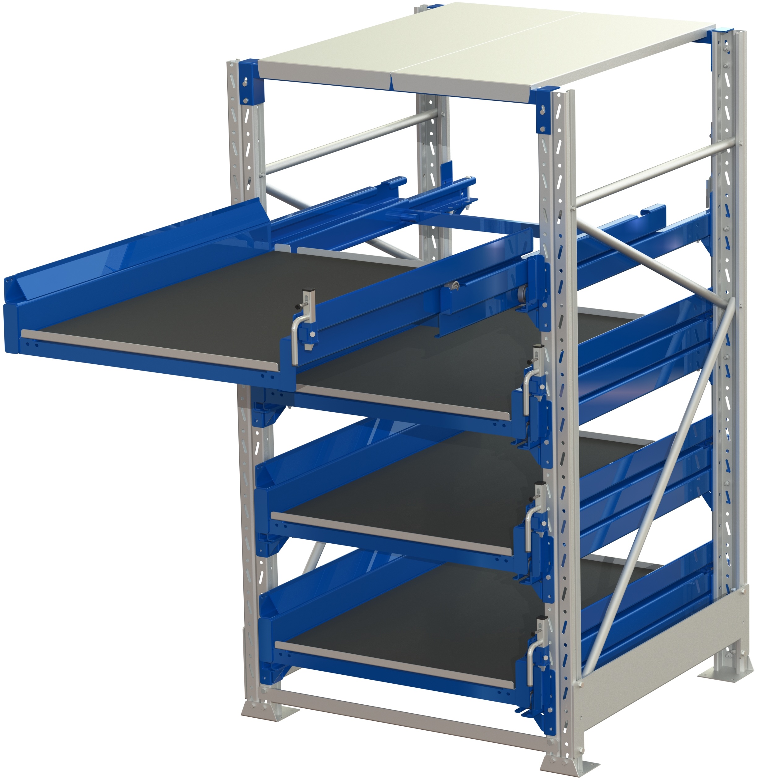 Tool storage unit(tsu), 4 shelves, 600kg 100% extendable
