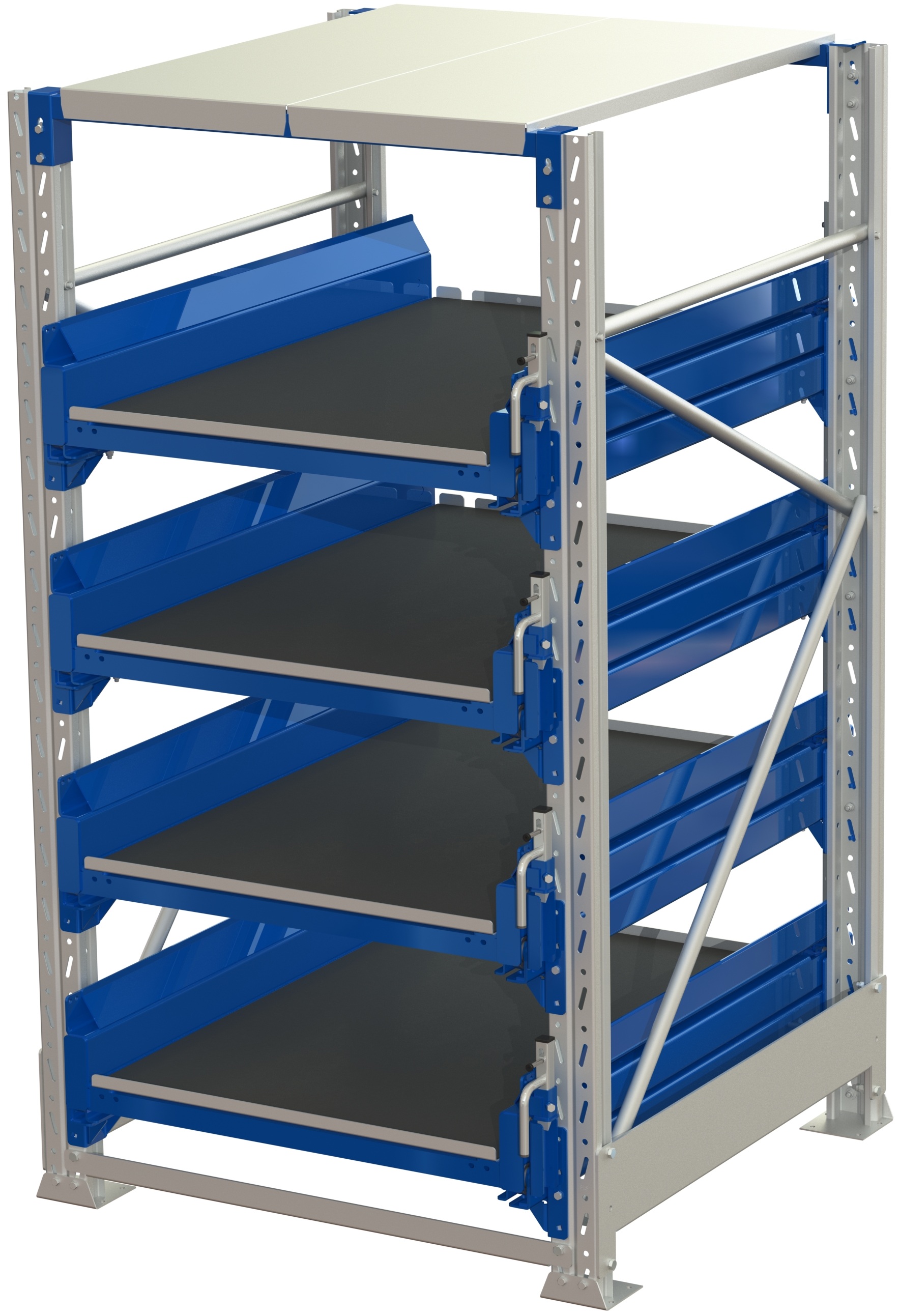 Tool storage unit(tsu), 4 shelves, 600kg 100% extendable, with tip cover lock - image 2