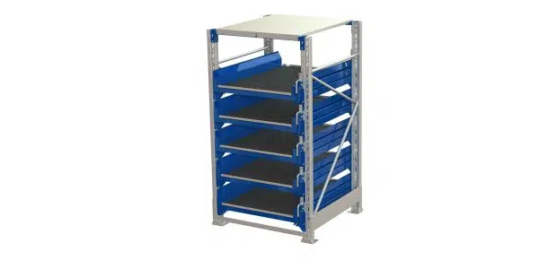 Tool storage unit(tsu), 5 shelves, 600kg 100% extendable, with tip cover lock - image 2