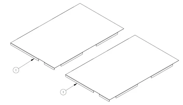 Stålhylla till sammankopplade utdragbara enheter 600/1200 kg 70/100 % b=1700