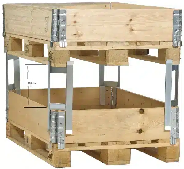 5903556 pallet box divider 700 collar to pallet opening 400 mm 1000kg 4st 4pack