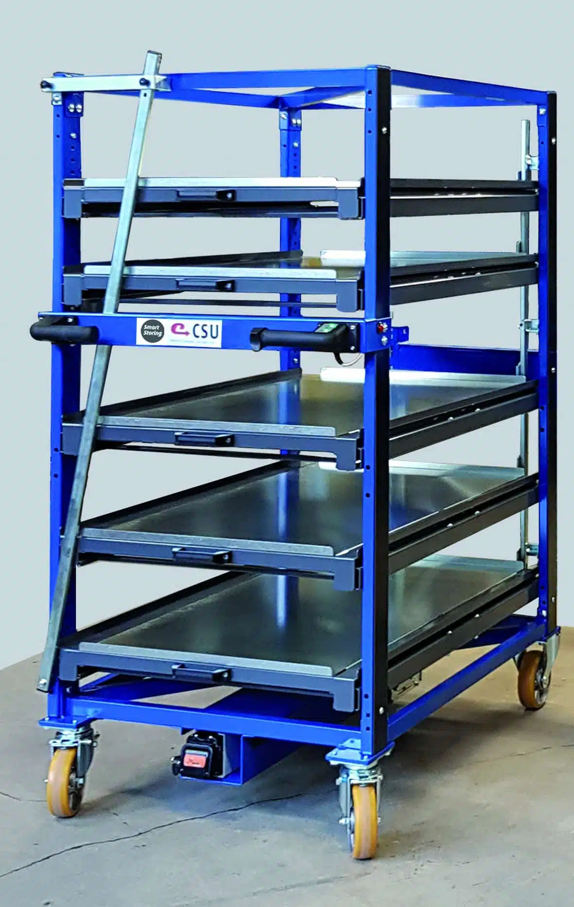 Industrial storage racks with lock