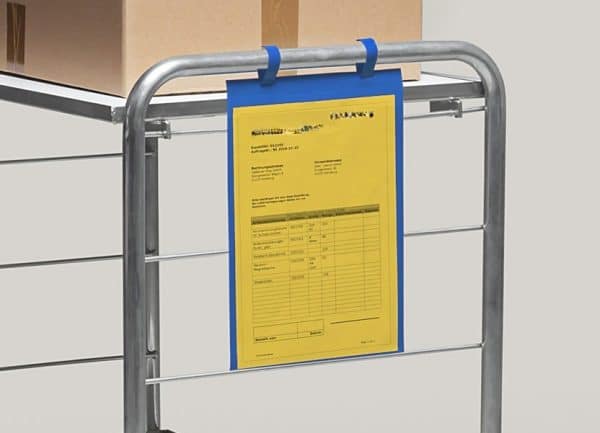 Dokumenthållare med flikar a4 blå, 100 st/förpackning