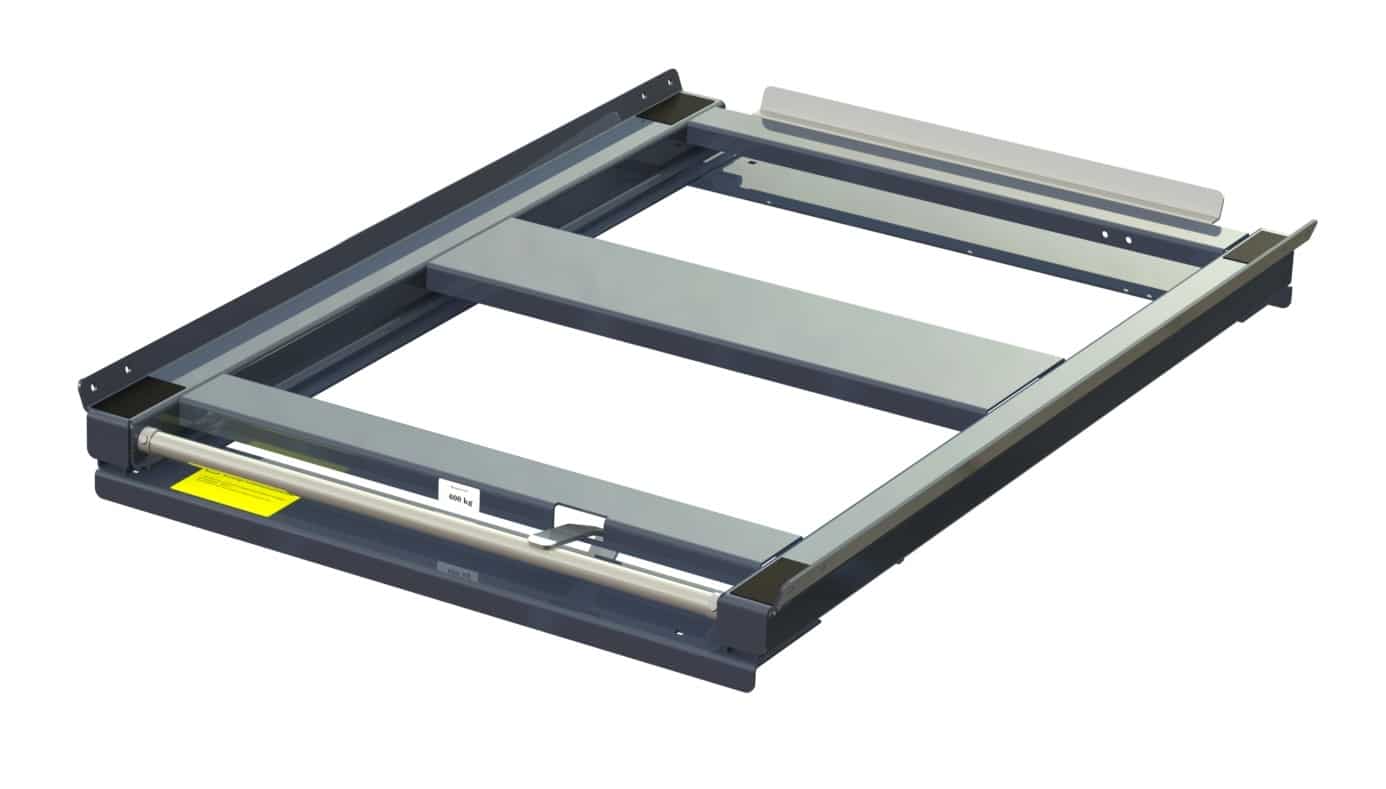 11 601-0 pull-out unit for eur pallet with 70% extension capacity, 600 kg load capacity, w=821 d=1200 - image 2