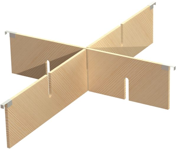 Pallet collar divider batch/4 compartments, trade dimensions 372 x 570mm - image 3